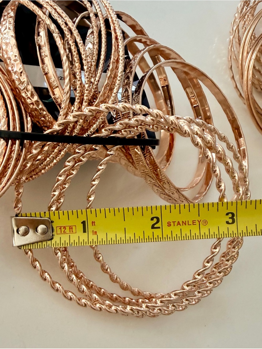 51 pcs Rose Gold Bangle Bracelet Set Bundle - Picture 8 of 9